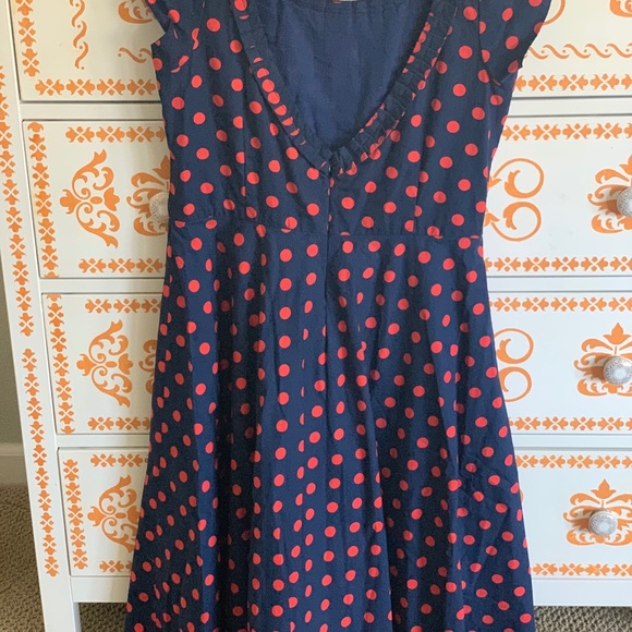 Cotton polka dot dress (handmade) - Picture 4 of 4